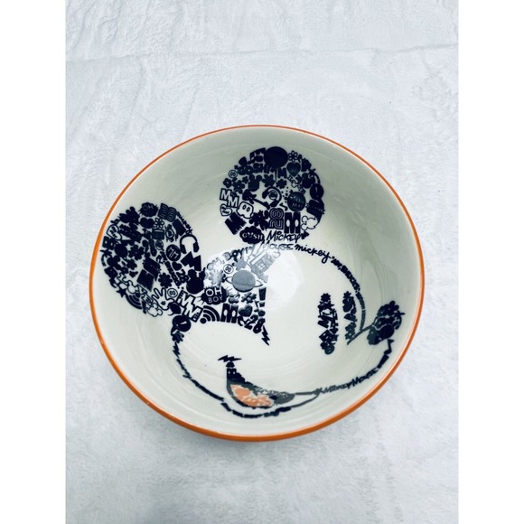 Disney Store Mickey Mouse Tidbit Bowl Set of 2 Micky Head Orange lip Snack Bowl - Picture 2 of 7